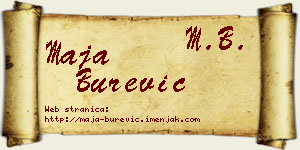 Maja Burević vizit kartica